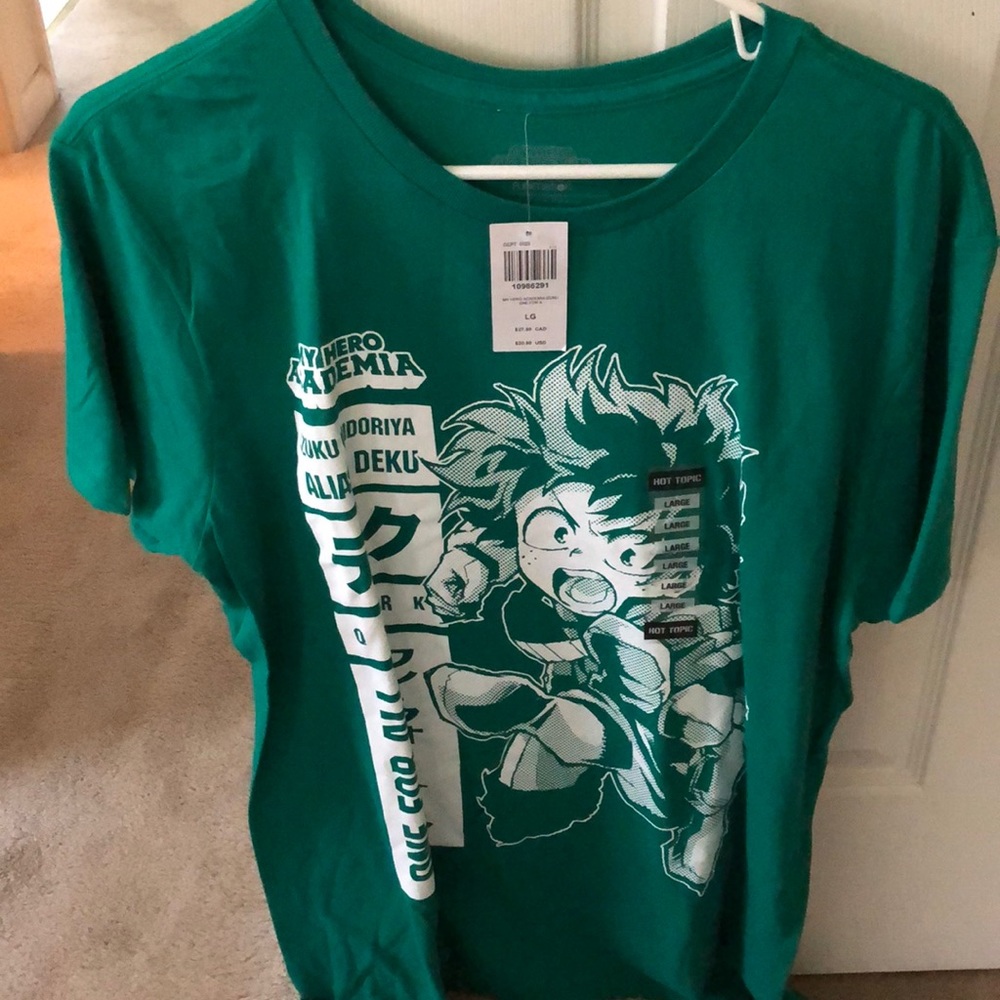 My Hero Academia Green T shirt New with Tags
